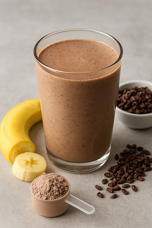 Batido de chocolate oscuro con Banano
